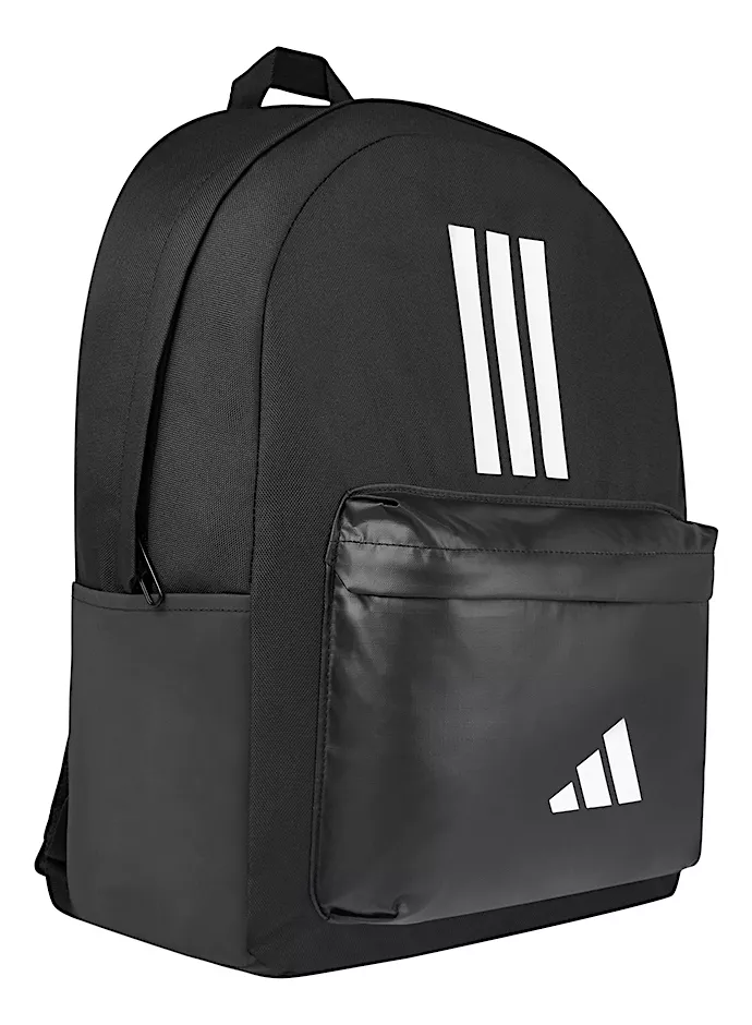 mochila adidas clsc bars 3s black/white